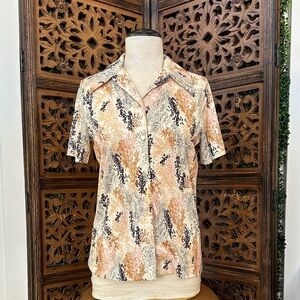 Stylish Casual Button Down Shirt in Earth Tones